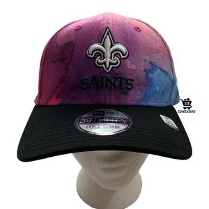 New Era 39THIRTY New Orleans Saints NFL Crucial Catch Tie-Dye Hat Cap Size L/XL